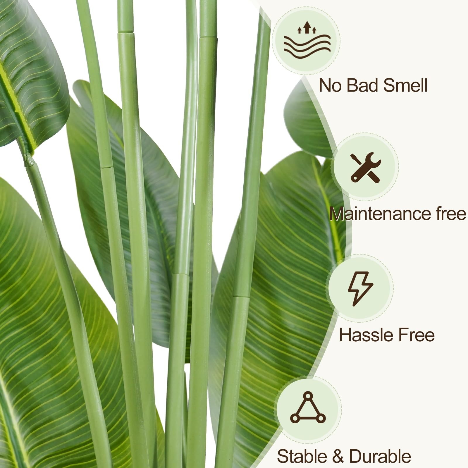 Lifelike 6ft Artificial Bird of Paradise Plant – Faux Banana Leaf Tree for Home