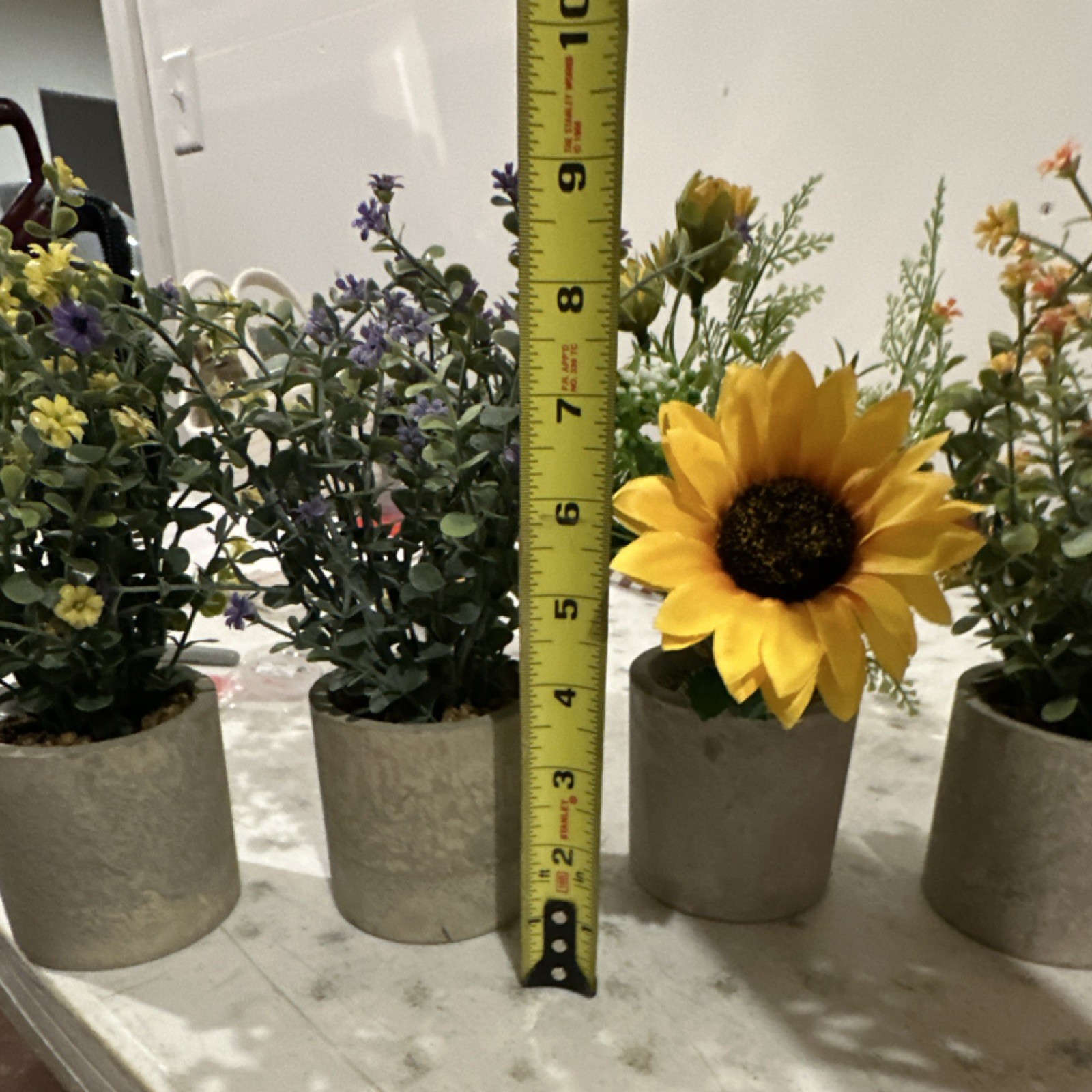 Set Of (21) Artificial Potted Arrangements (4 styles) Multicolor 8 Inch