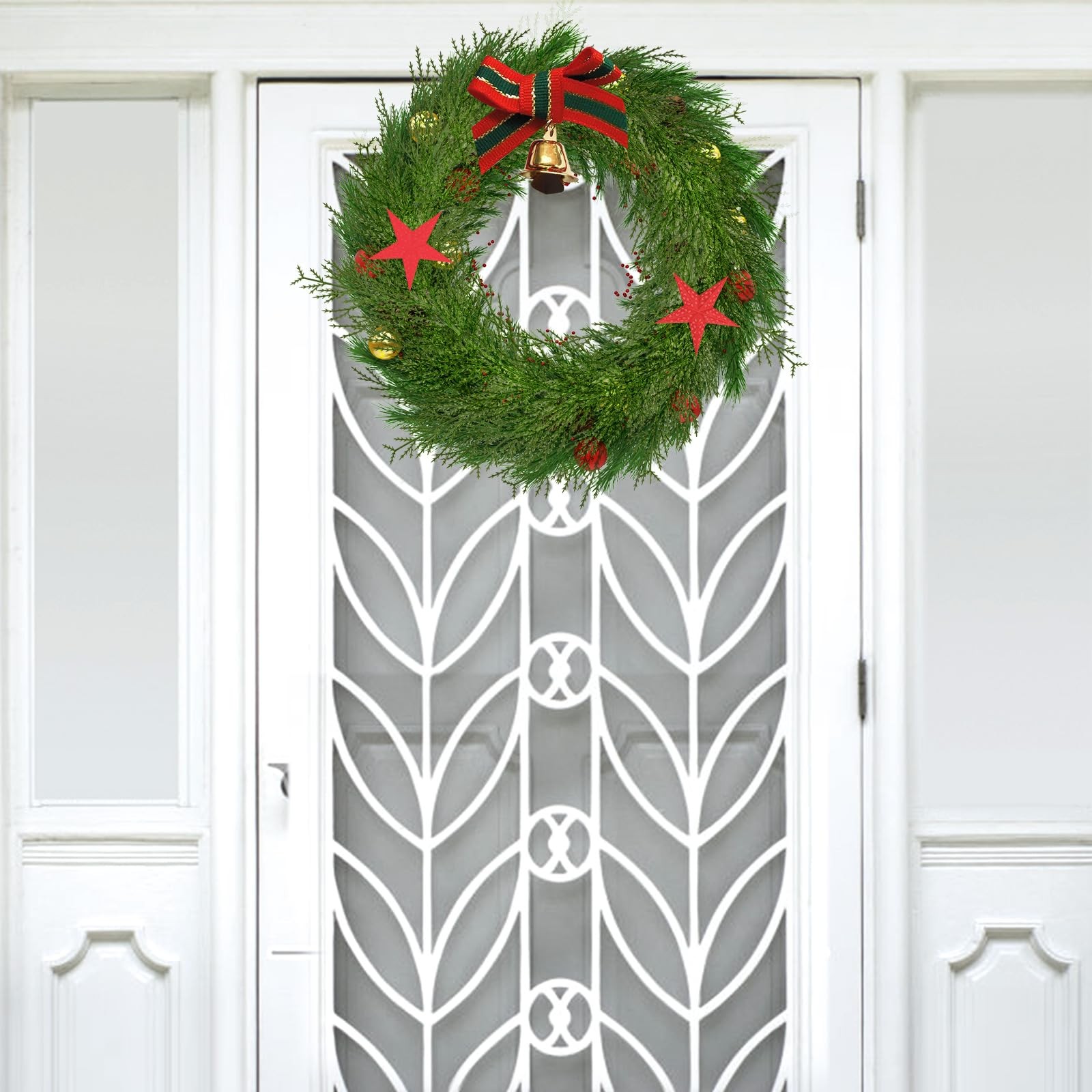45 Pcs Artificial Pine Branches Faux Cedar Sprigs Branches Fake Greenery Chri…