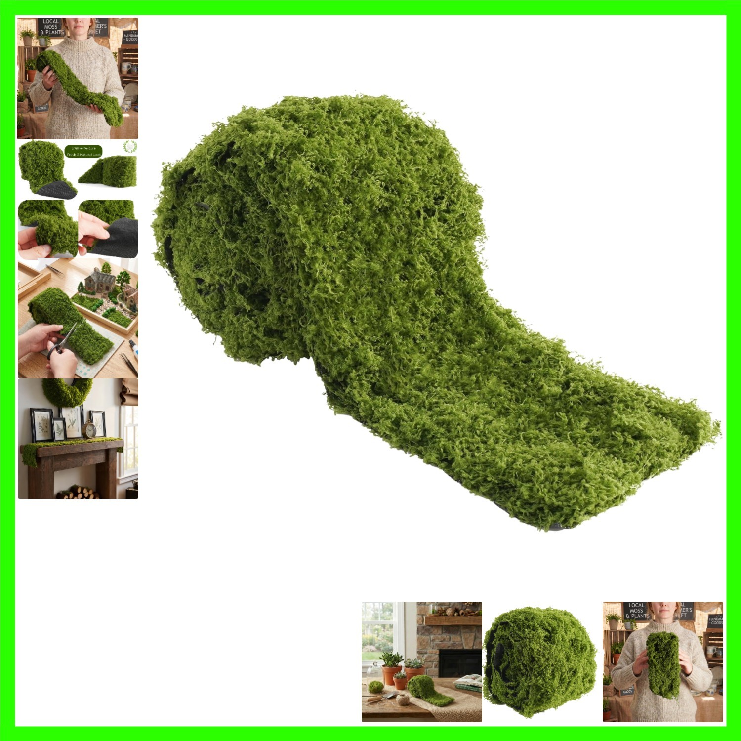 Fake Moss Mat, Artificial Moss Table Runner for Wedding Decor Table Centerpie…