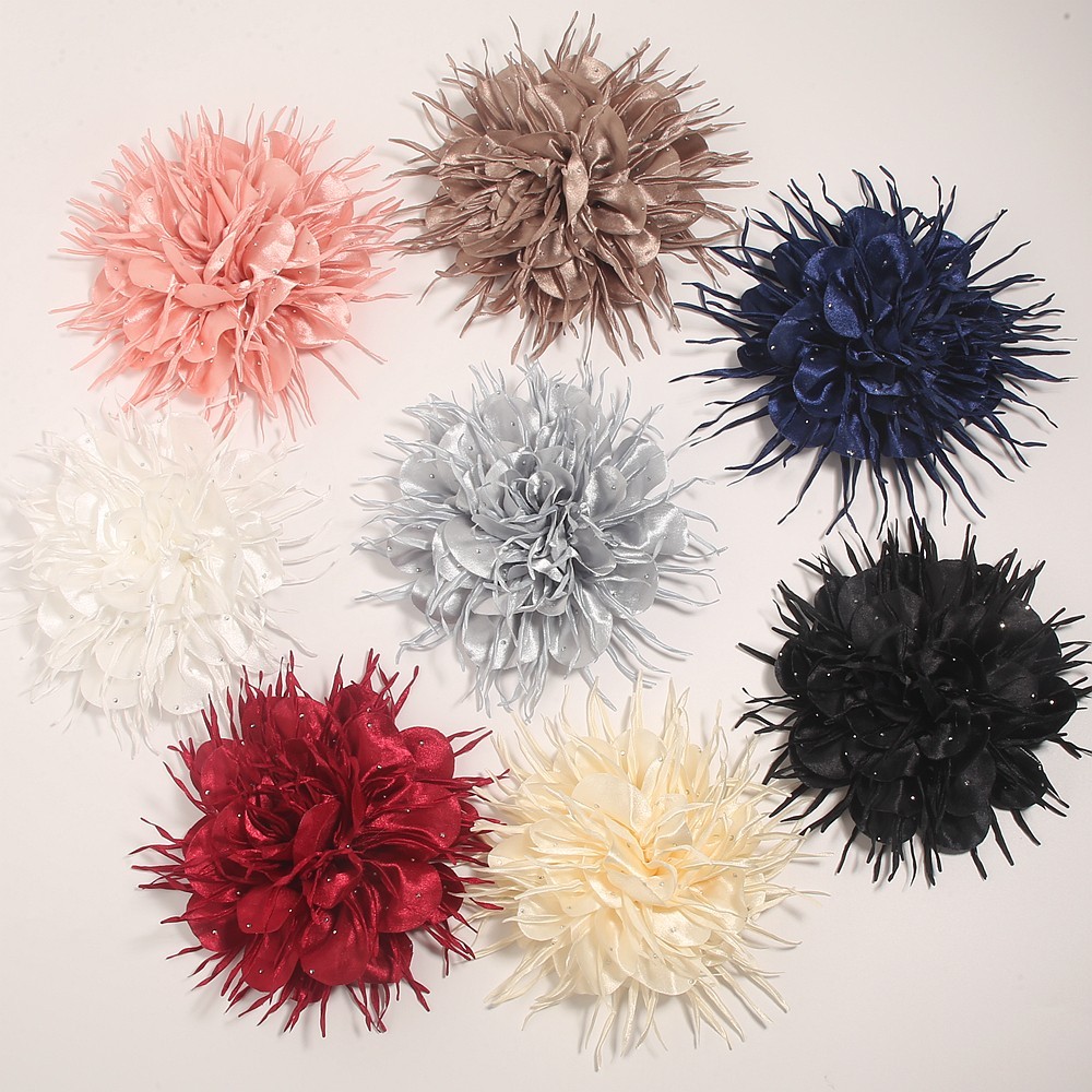 With Beard Edge 15.5CM New Women’s Flower for Brooch Tassel Beads Handmade Craft