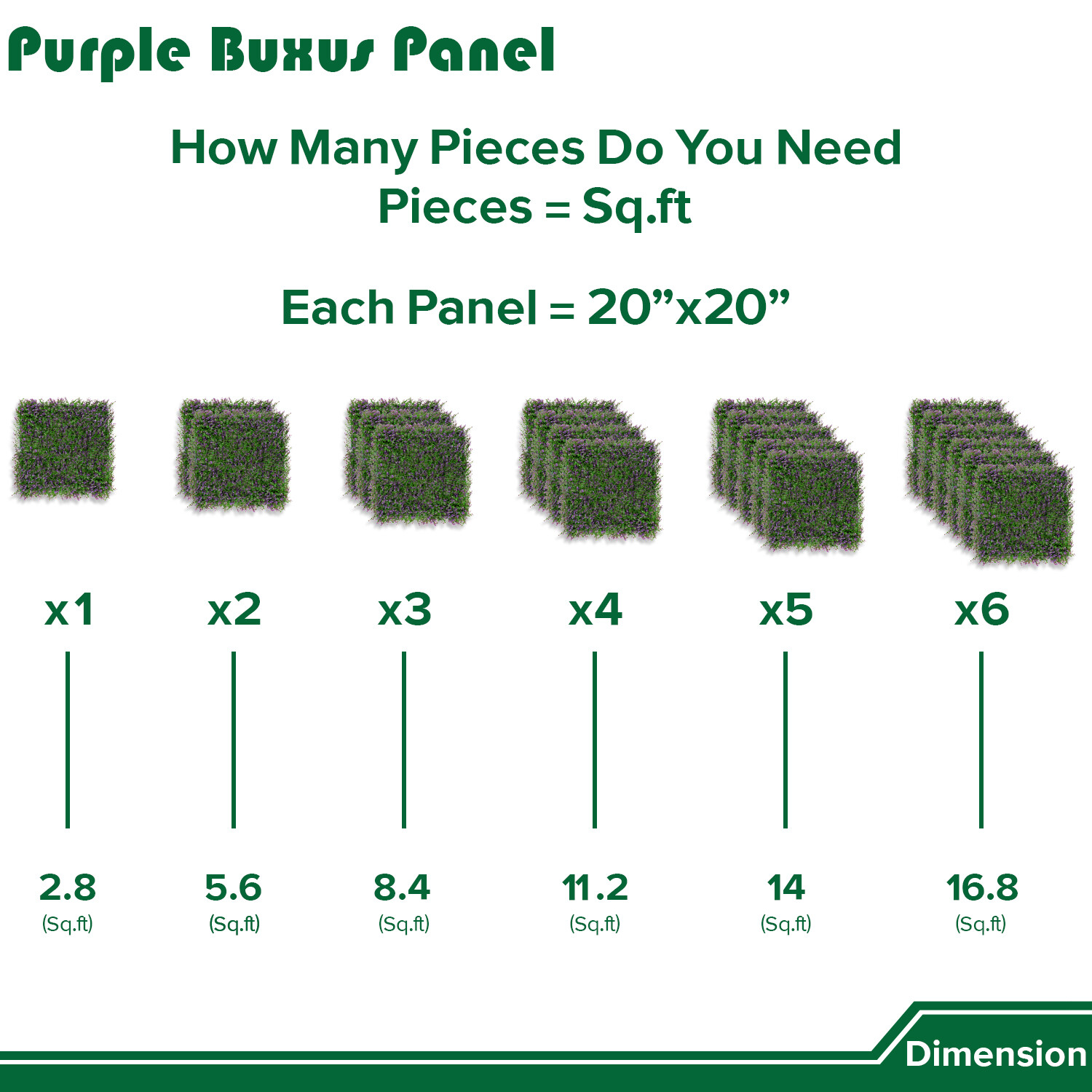 20″ Artificial Faux Lavender Buxus Leaf Ivy Mats Greenery Home Festival Decor