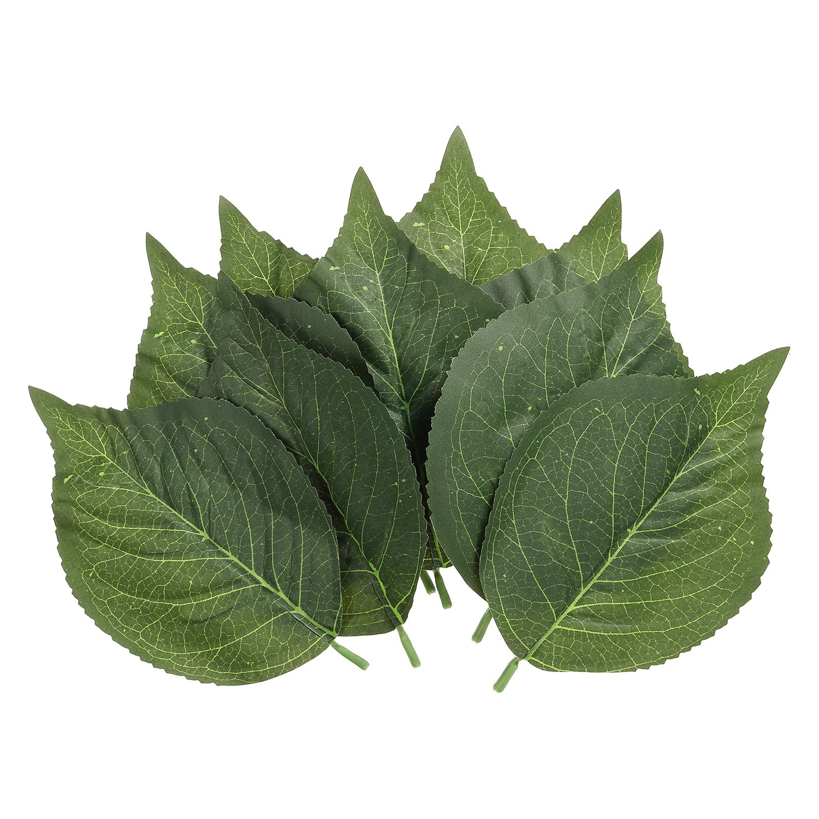 6.3×3.9 Artificial Green Leaves, 30 Pcs Bulk Greenery Leaves Fake Hydrangea L…