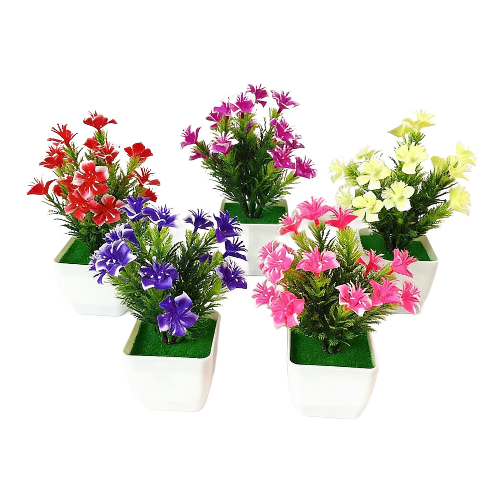 Tabletop Artificial Flower Plant for Office For Mini Simulation Bonsai 12CM