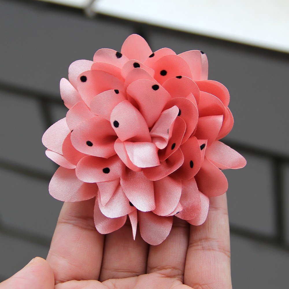 7.8cm Chiffon Decorative Flowers for Wedding Embellishment Fabric Flowers with