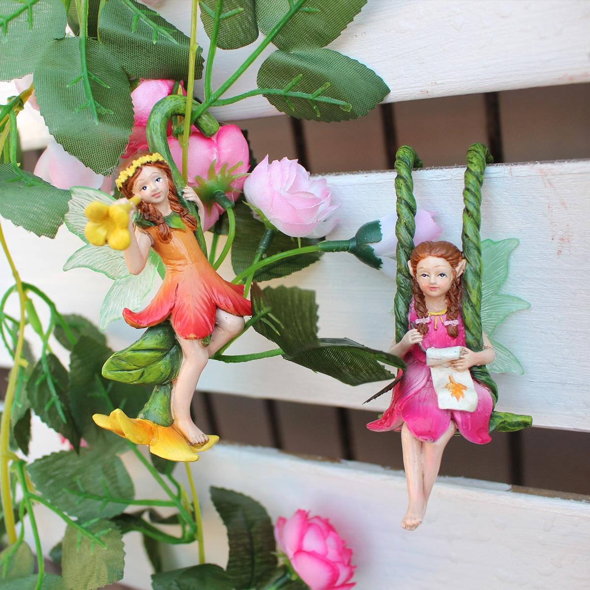 3pc Tree Vine Flower Fairy Diy Garden Bonsai Pendant Home Decor Craft