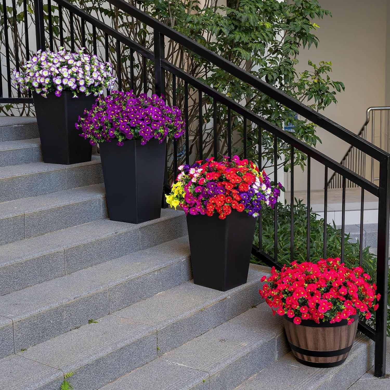 Versatile 16 Bundles of Artificial Morning Glory | Perfect for Garden Charm