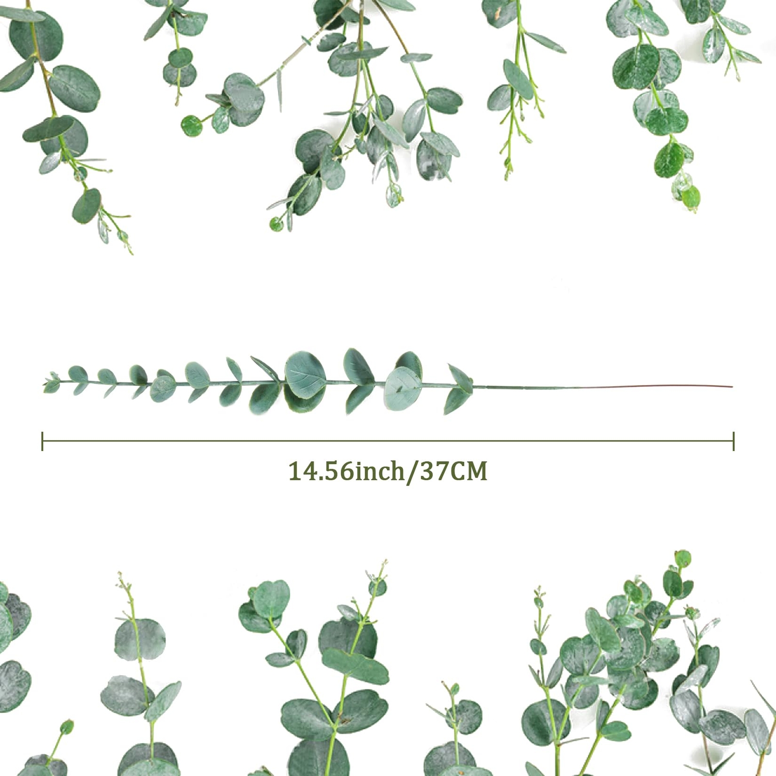 24pcs Artificial Eucalyptus Stems – Faux Eucalyptus Branches Decor Fake Eucalypt