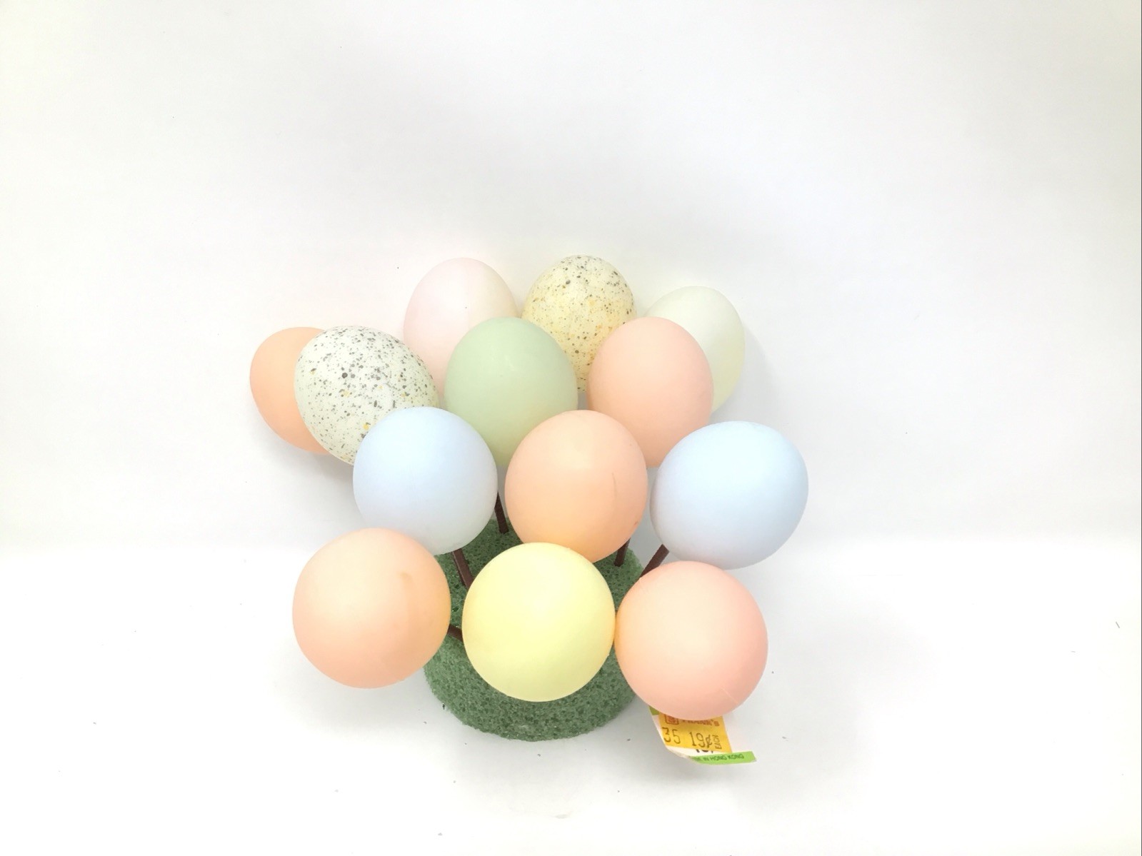 Lot of 13 Pastel & Speckled Easter Egg Floral Picks Plastic 4” Picks Vintage