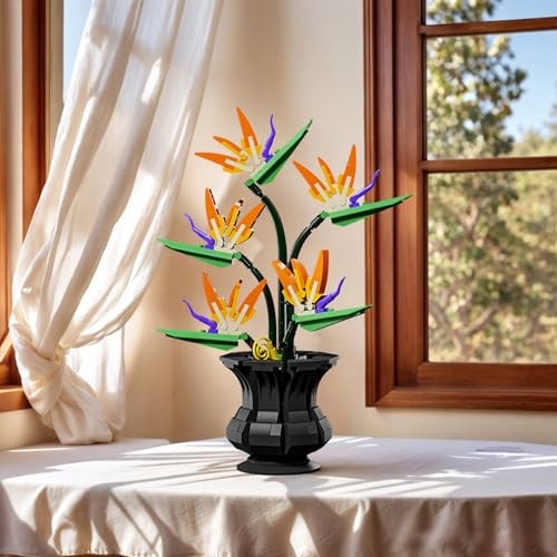 Bird of Paradise Building Set for Adults, Botanicals Flower Bouquet Building