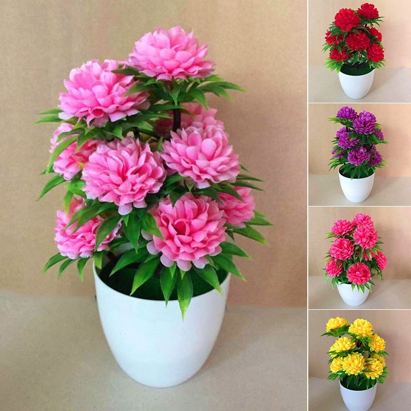Artificial Bonsai Decor Desk Display Indoor Office Plant Potted Wedding