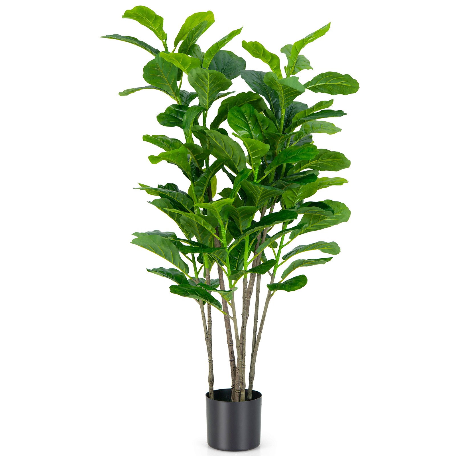 2-Pack 51″ Artificial Fiddle Leaf Fig Tree Home Office Greenery Plant Decoration