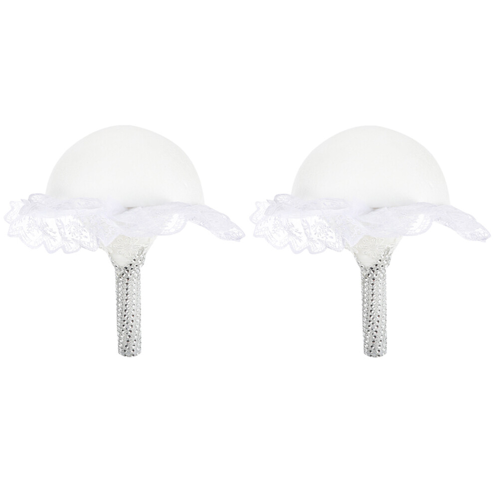 2PCS Bridal Flower Bouquet Holder Bridal Bouquet Handle Flower DIY Accessories