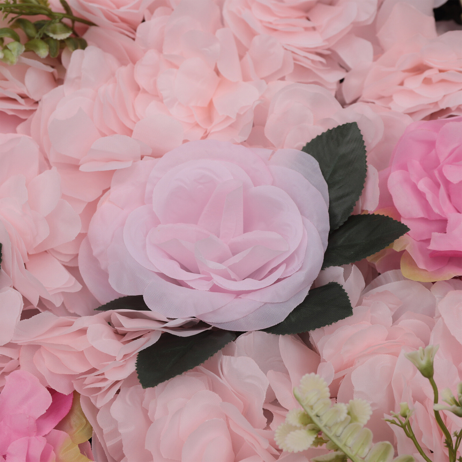 Artificial Flower Wall Panel Floral Backdrop Wedding Party Home Decor Pink 12x