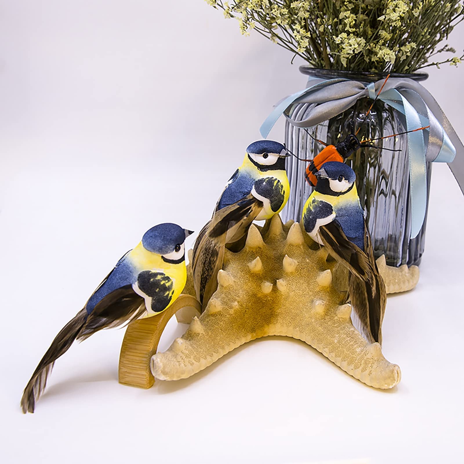 Set of 12 Artificial Bird Spring Ornament Tree Clip Wedding Christmas Decor