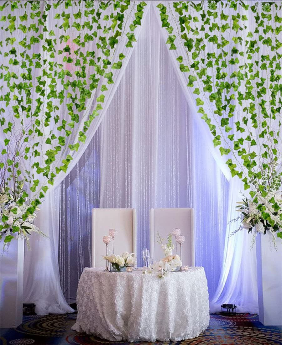 84Feet 12 Strands Artificial Flowers Greenery Fake Hanging Vine Plants Leaf