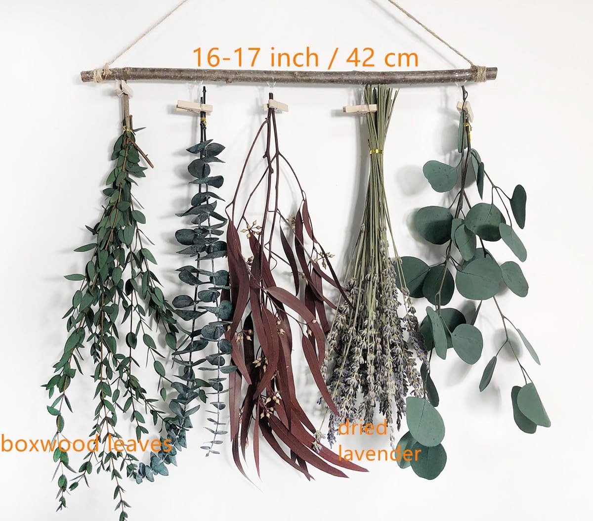 Natural Dried Flower Rack, Dried Flower Wall Hanging for Boho Farmhouse Wall …