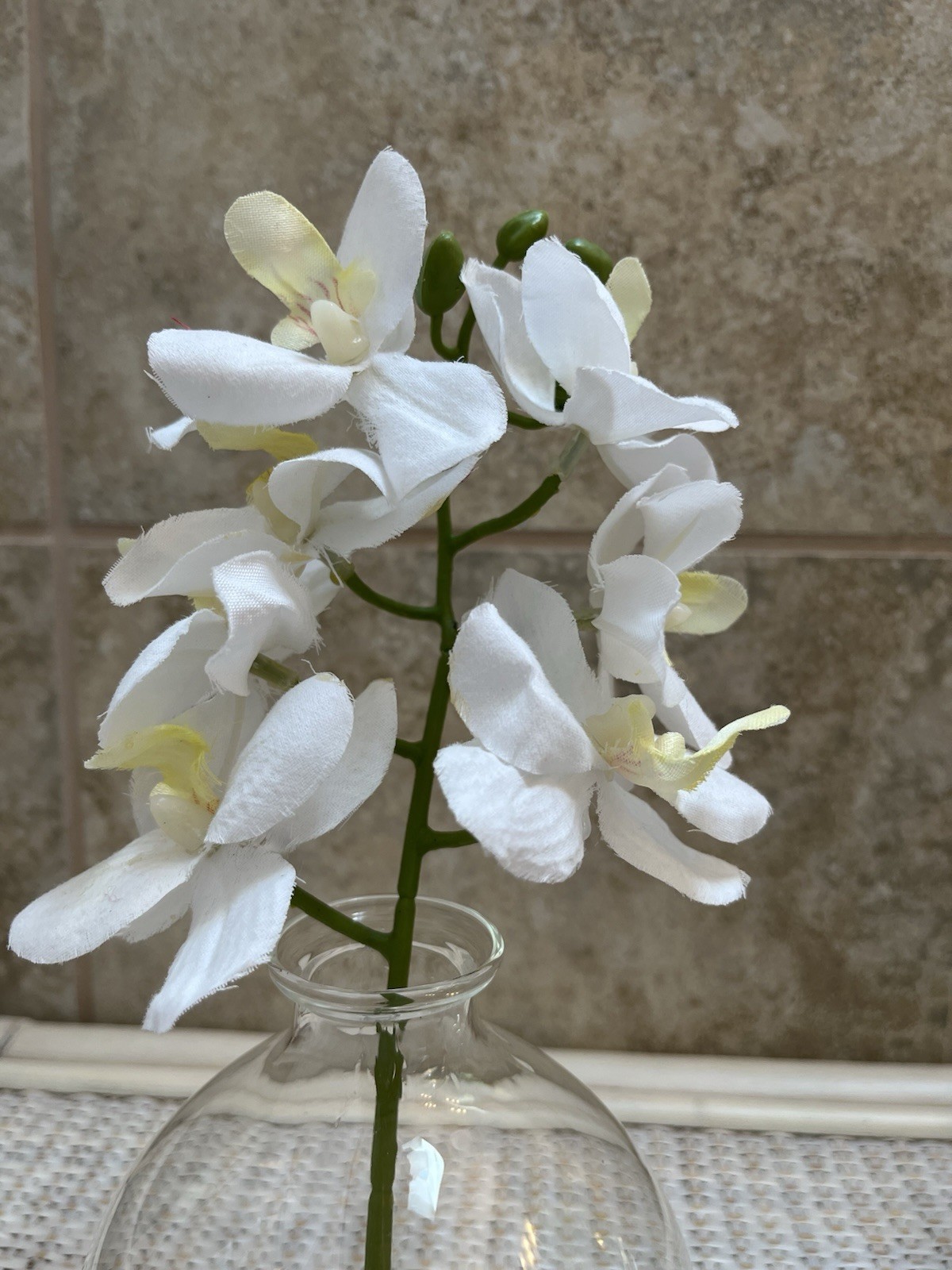 Nearly Natural 9-in Phalaenopsis Artificial Orchid in Vase – Set of 3