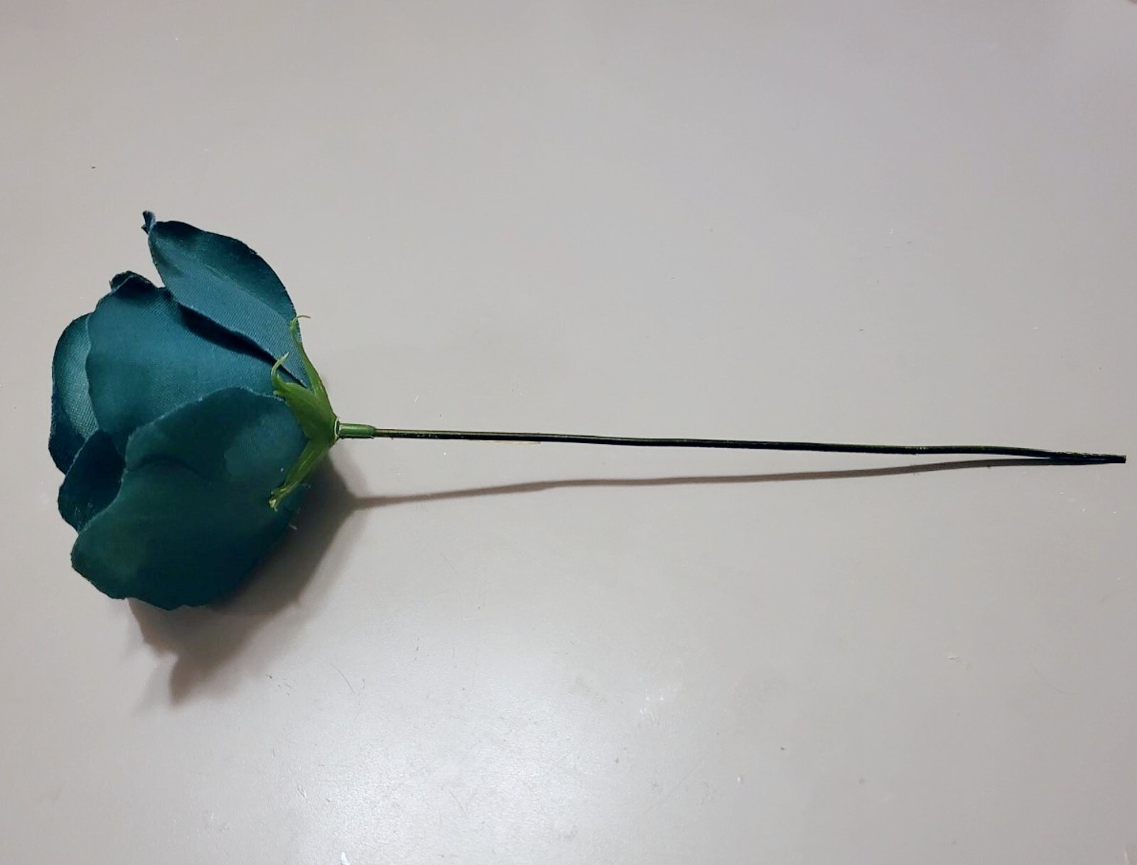 ARTIFICIAL TEAL BLUE-GREEN ROSE FLOWER CHRISTMAS TREE PICKS STEMS ORNAMENTS