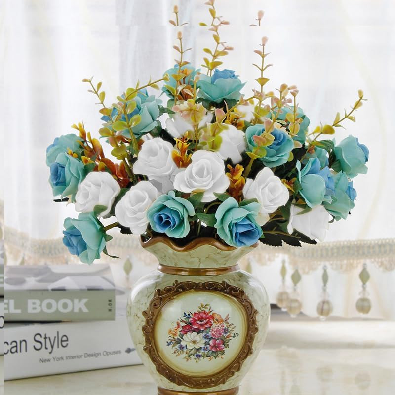 Artificial Flowers,2 Packs of Artificial Roses.24 Little Rose Silk Flowers. Plas
