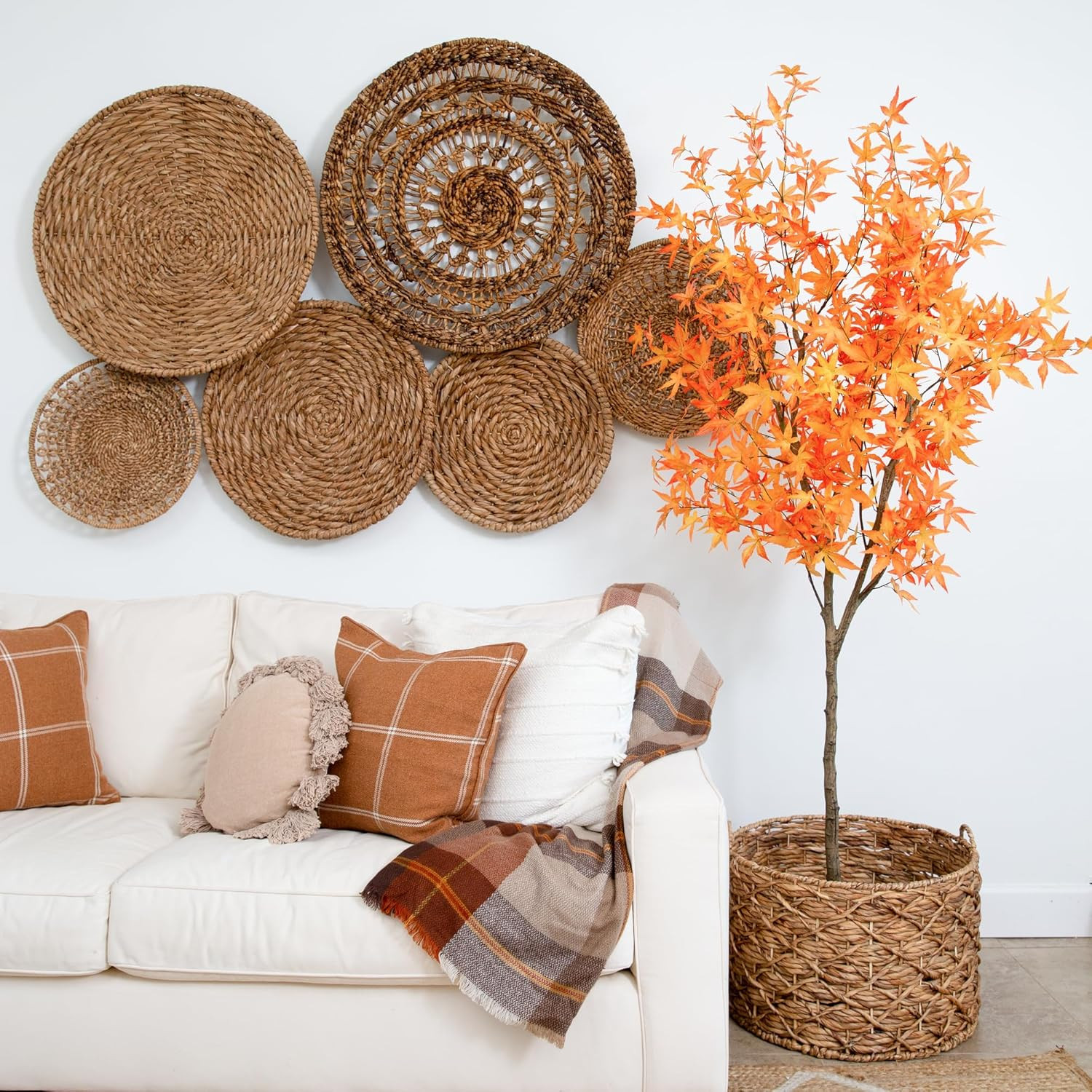 7Ft Autumn Maple Artificial Fall Tree – Perfect for Seasonal Decor