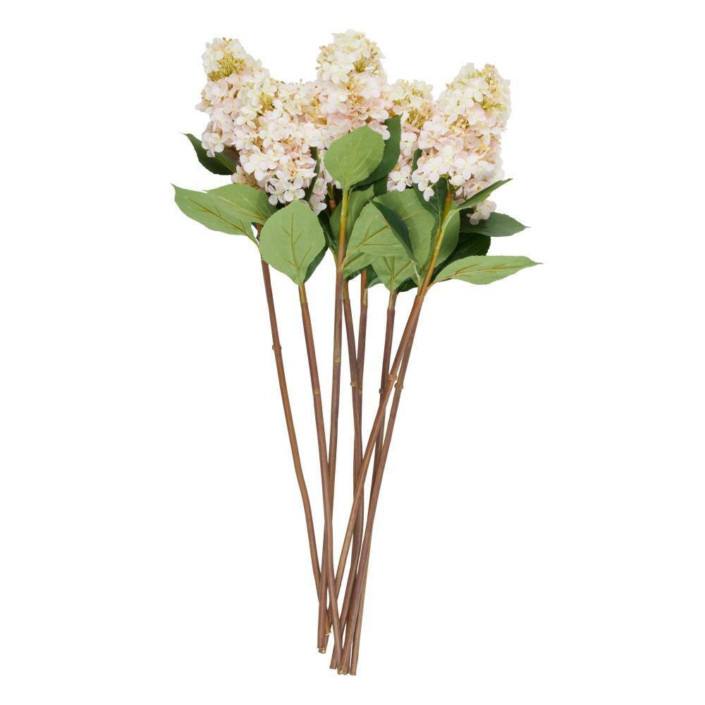 35 In. Pink Hydrangea Artificial Flower Stem (Set of 8)