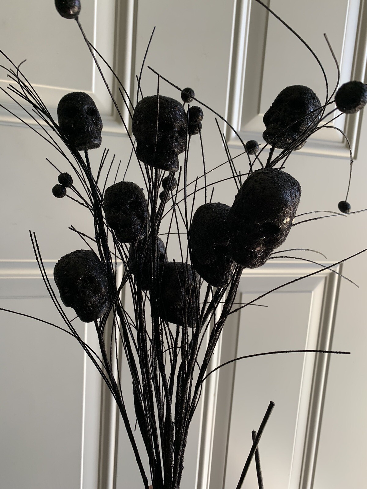 14 Pc Mixed Lot Halloween Artificial Black Rose Bouquet Gothic Flowers Decor