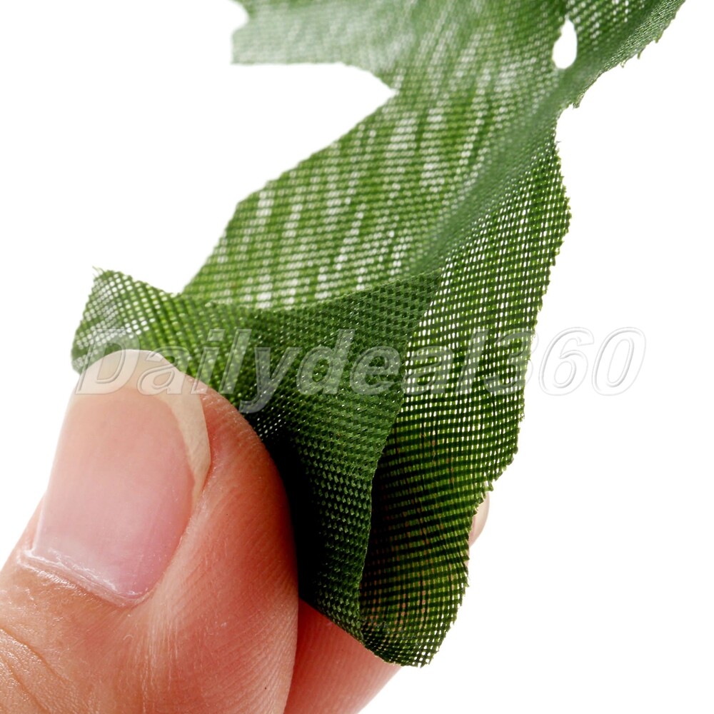 50Pcs Golden/Green Artifical Leaves Rose Flower Leaf Wedding Bouquet Decoration