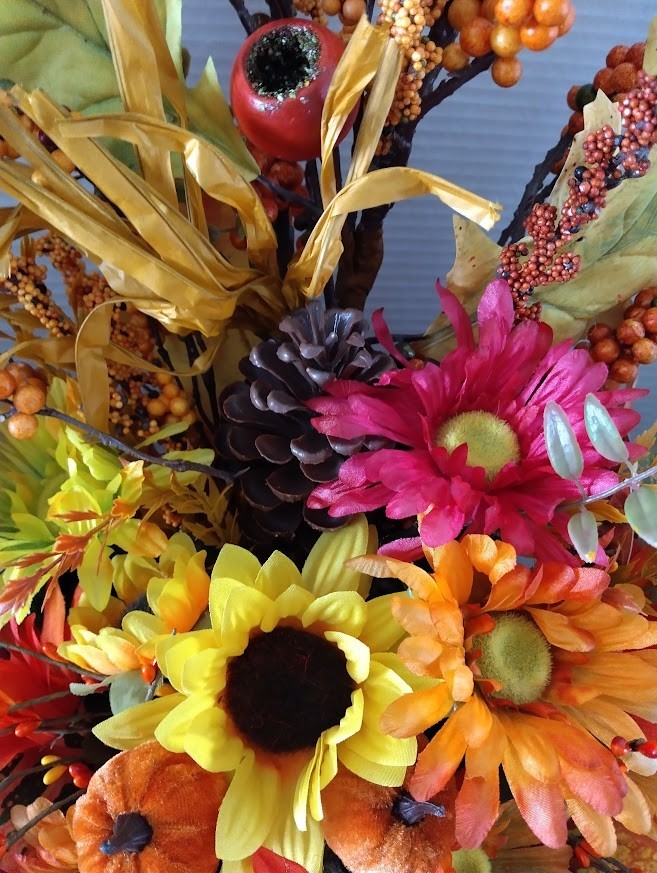 Very large fall table centerpiece