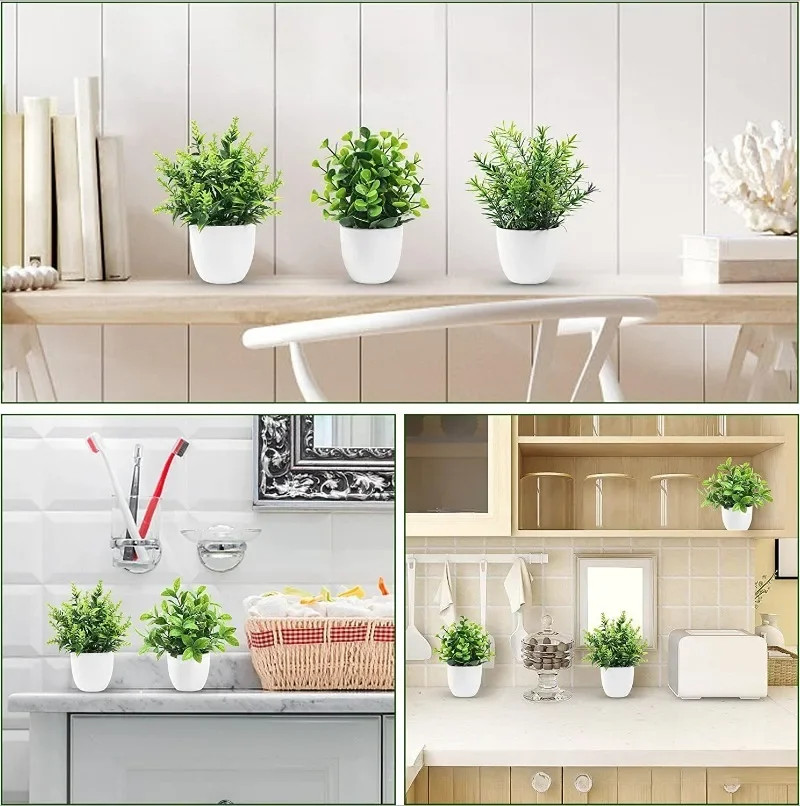 Artificial Bonsai Plant Small Potted Fake Green Decor Indoor Outdoor 17cm..