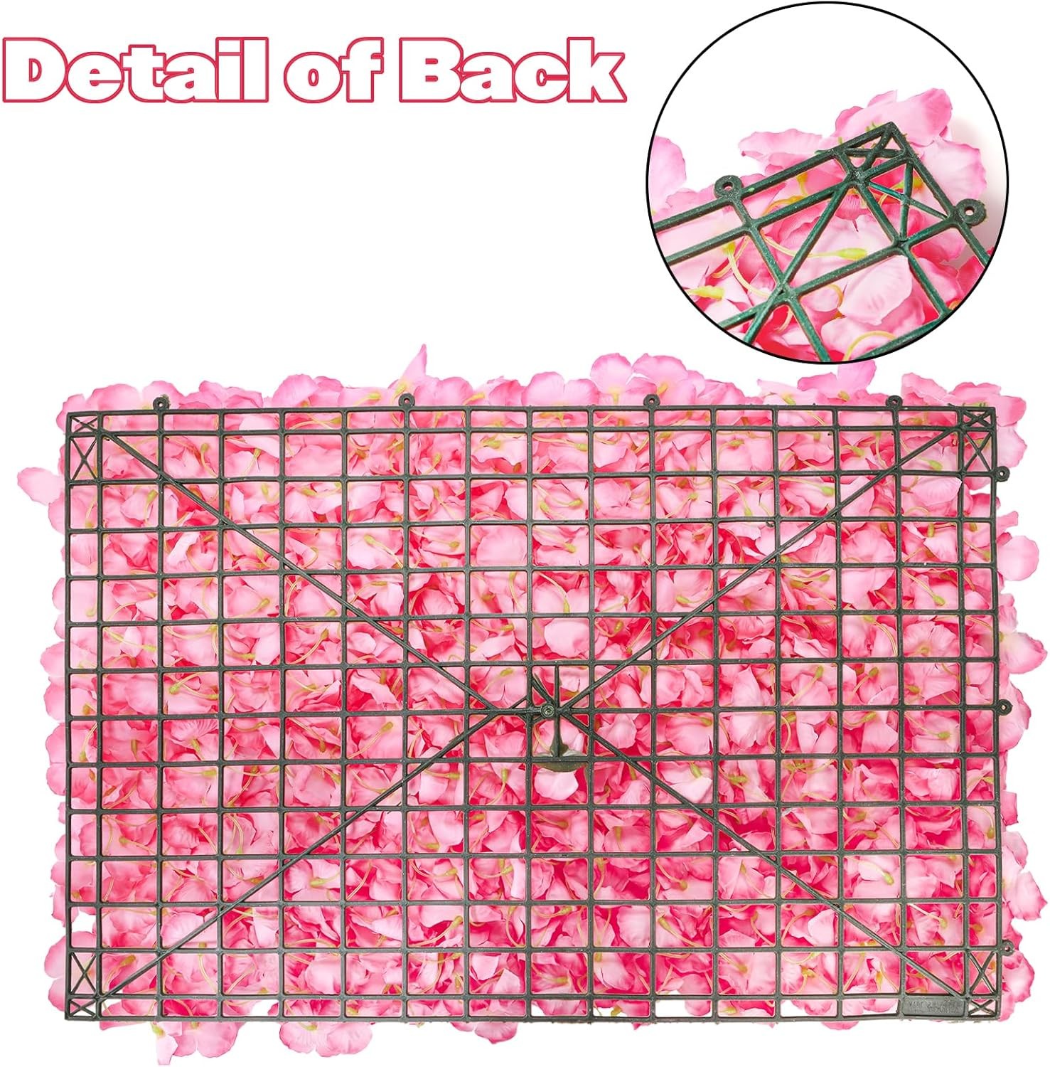 $4 Pack 24×16 Flower Wall Panel Set, 3D Silk Pink Hydrangea
