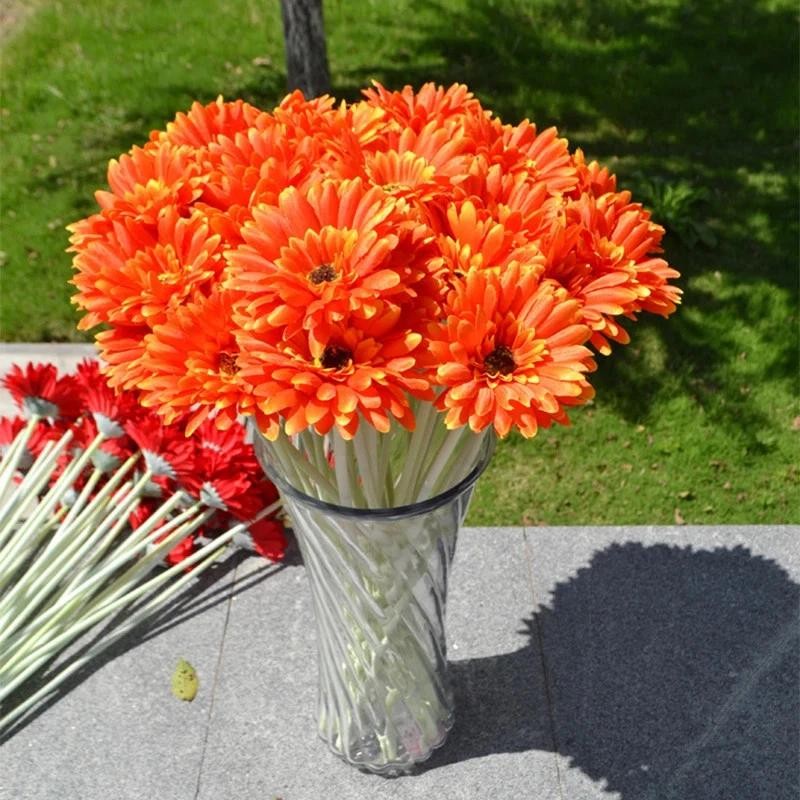 New 2/5pcs Artificial Flower 10cm Silk Daisy Coreopsis Gerbera Fake Flower Decor