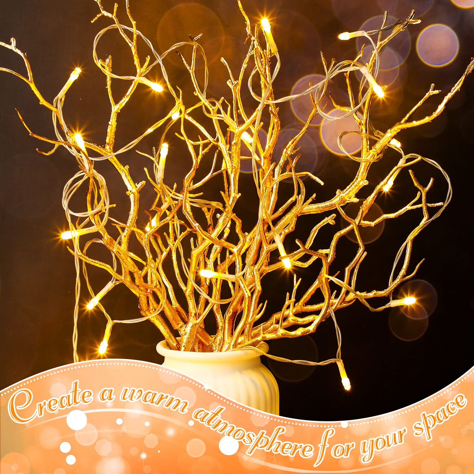 13.8 Inch Small Manzanita Branches Plastic Faux Branches Artificial Antler Sh…