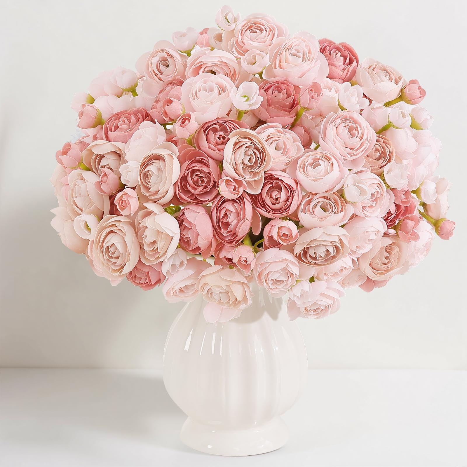 Ranunculus Artificial Flower, 20 Pcs Mini Ranunculus Bulk Flowers for DIY Bou…