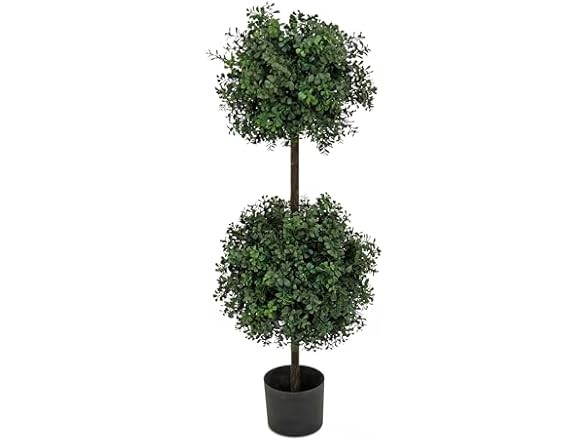 National Tree Company Inch Artificial Boxwood Double Ball Topiary Tree