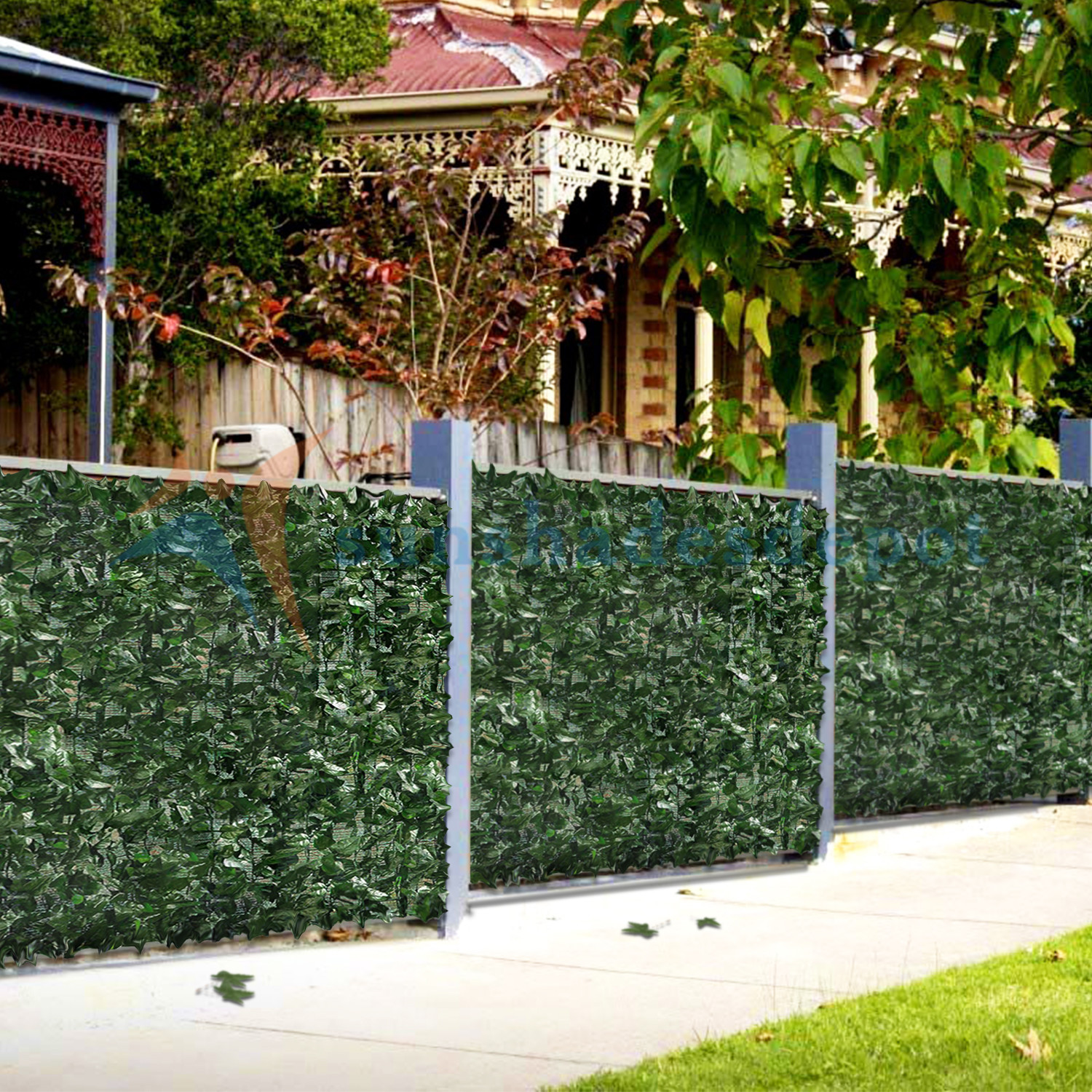 4/6 ft Artificial Faux Ivy Leaf Privacy Fence Screen Decor Outdoor Balcony Hedge