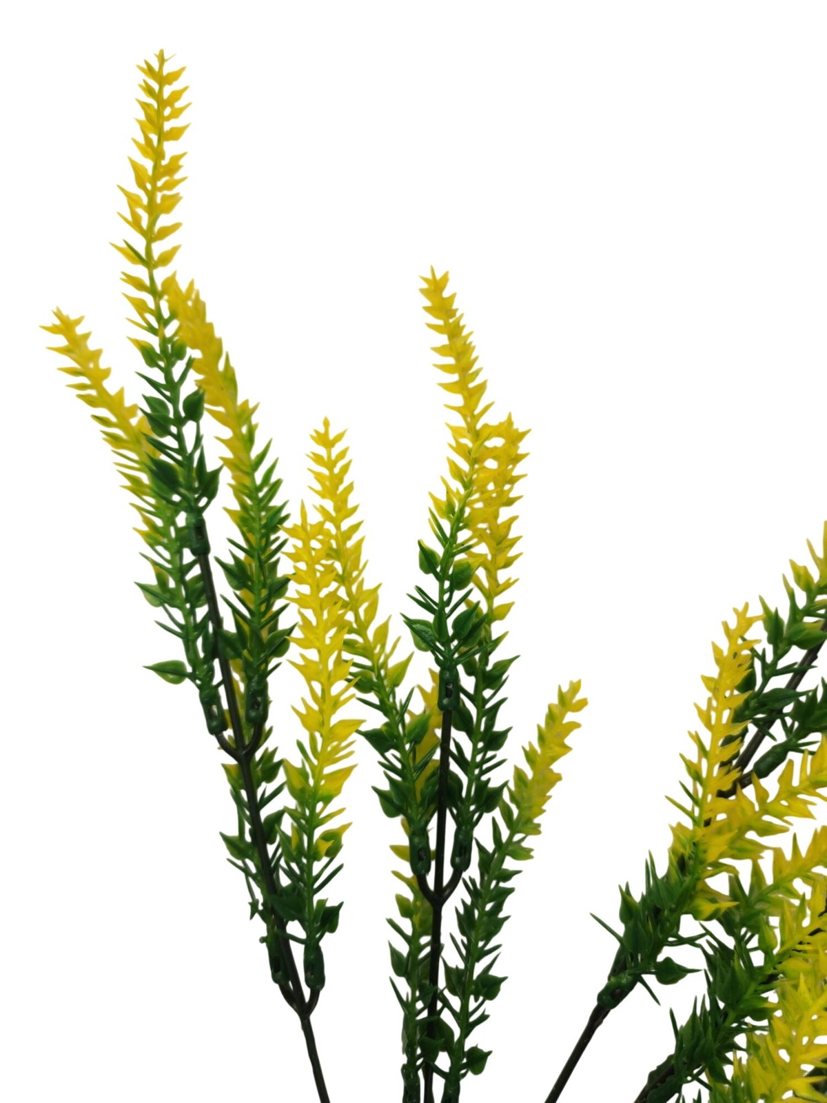 Yellow Faux Lavender Stems, Artificial Salvia Flowers, Faux Greenery Picks, Farm