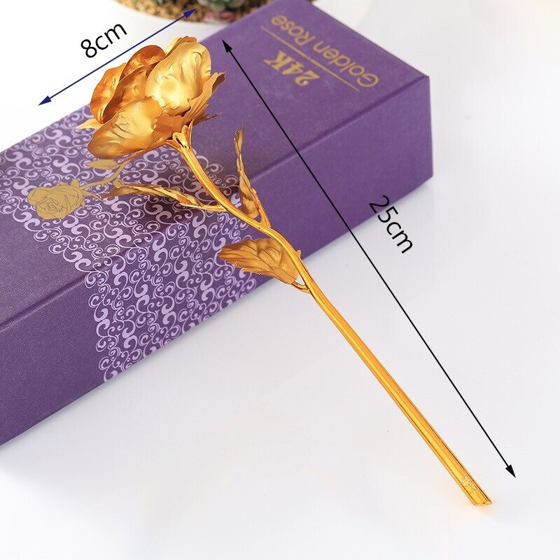 24K Gold Foil Flor rosa LED Galaxy Mother’s de la madre Valentine’s Day Gift2020