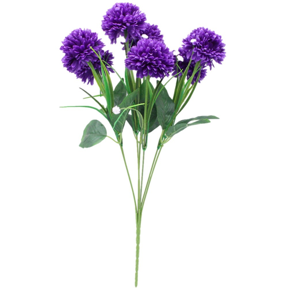 Elegant 7-Stem Dandelion Bouquet Made of Plastic Silk Fabric 40cm for Decor