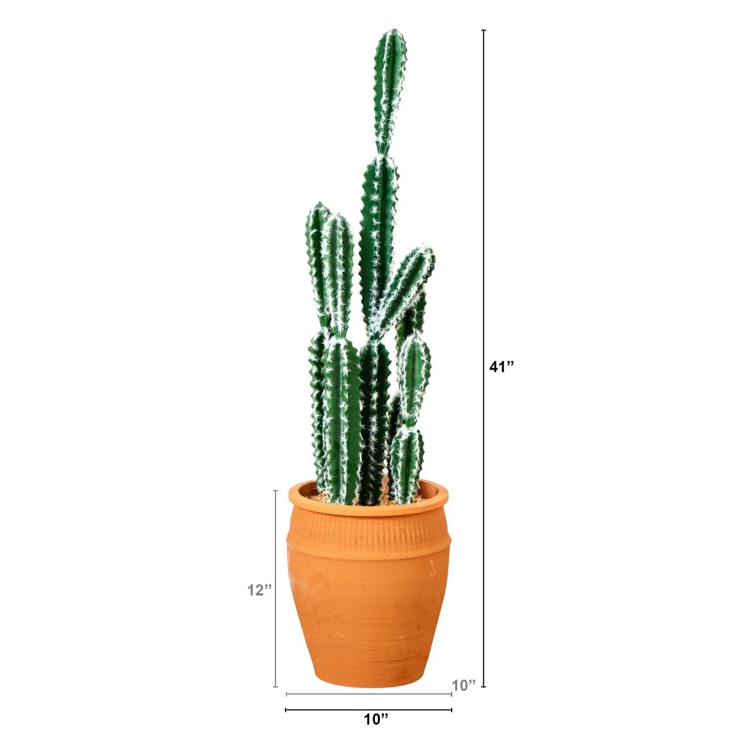 41” Artificial Cactus in Terracotta Planter Home Decor. Retail $134
