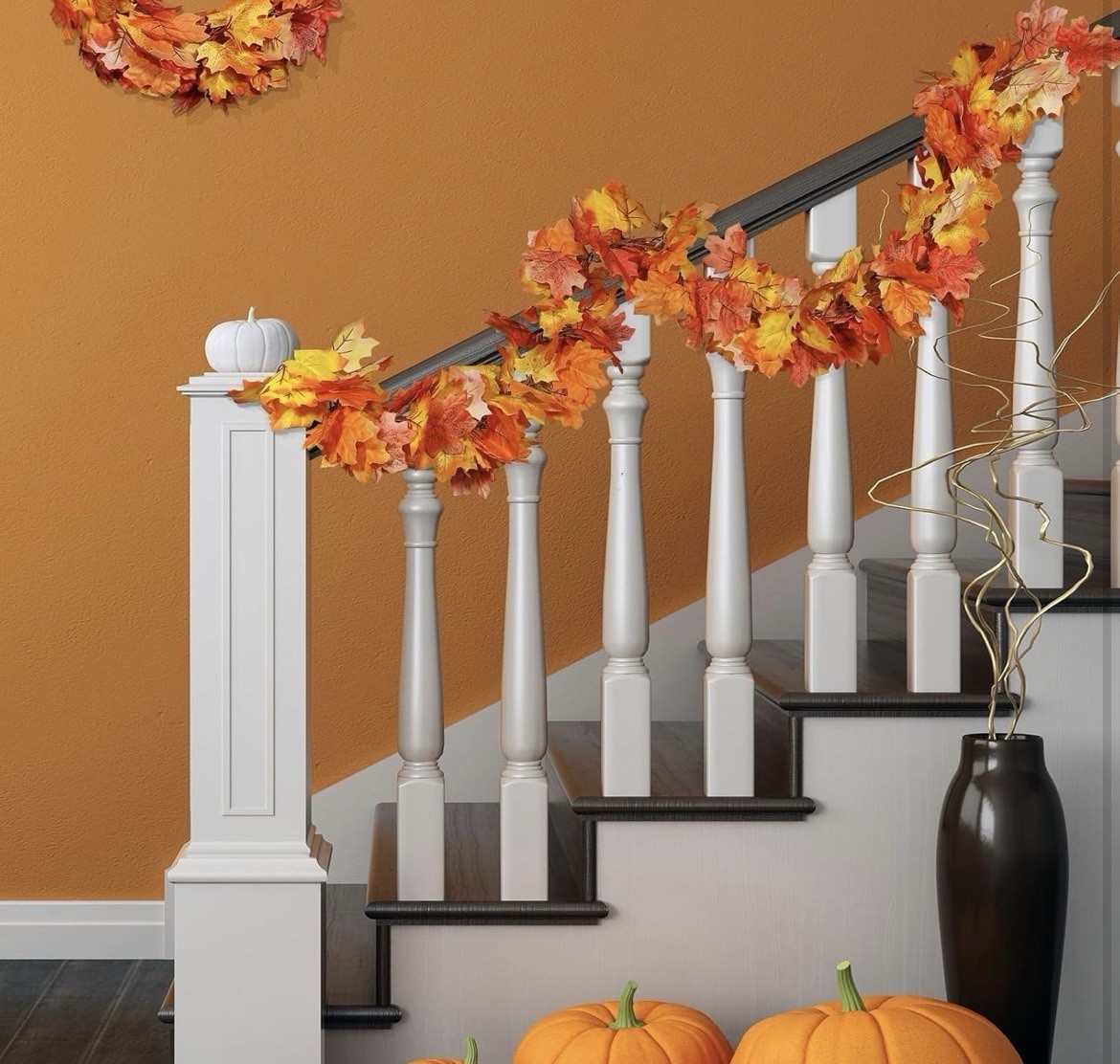 2 Six Foot Fall Maple Leaf Garland Strands For Seasonal Decorating 🍁 New