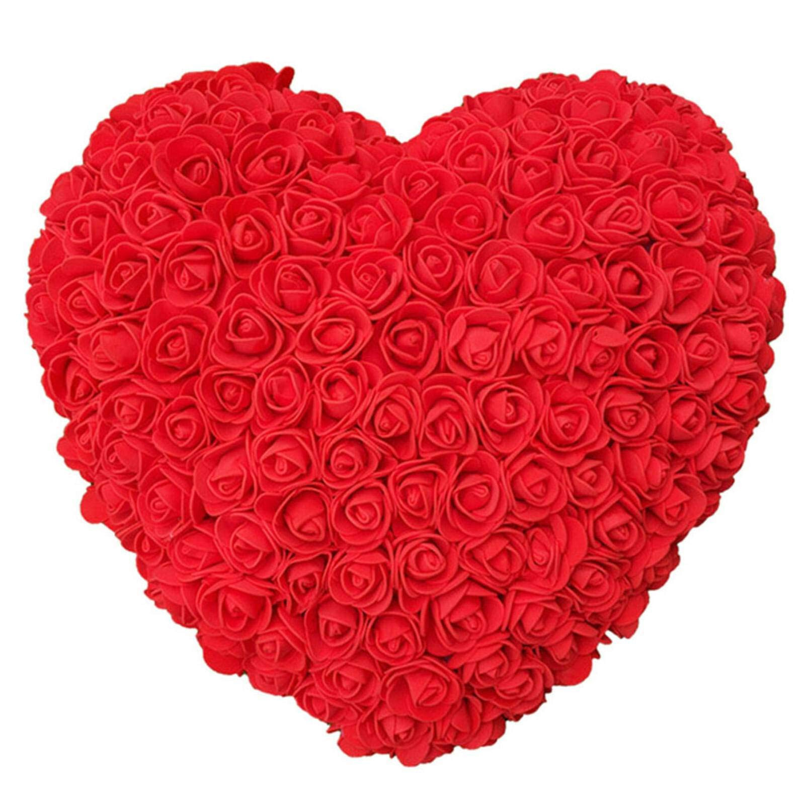 8″ Artificial Rose Red Heart Wall Valentine’s Day Girlfriend Wife Gift w/Box