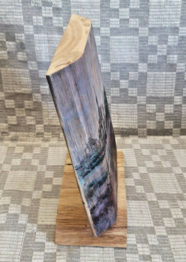 Table decor picture on wood from Heinrich.Ch handmade 1 piece.