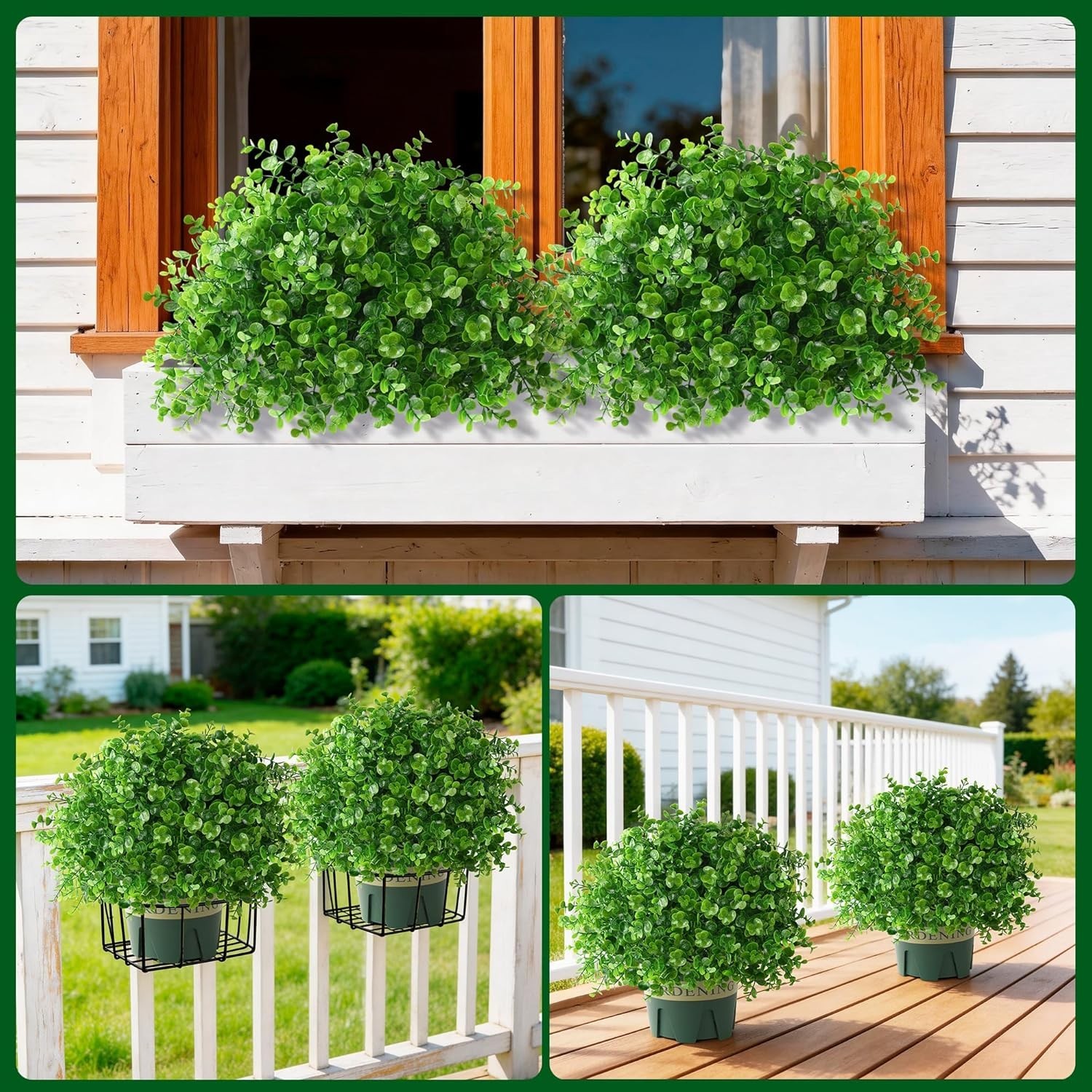 Elegant 14-Inch Potted Boxwood Topiaries – UV-Resistant Greenery for Any Space
