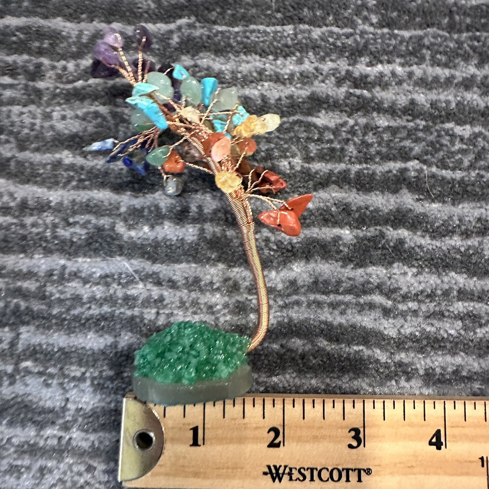 Crystal Tree 7 Chakra Healing Natural Gemstone Stone Base Copper Wire Handmade