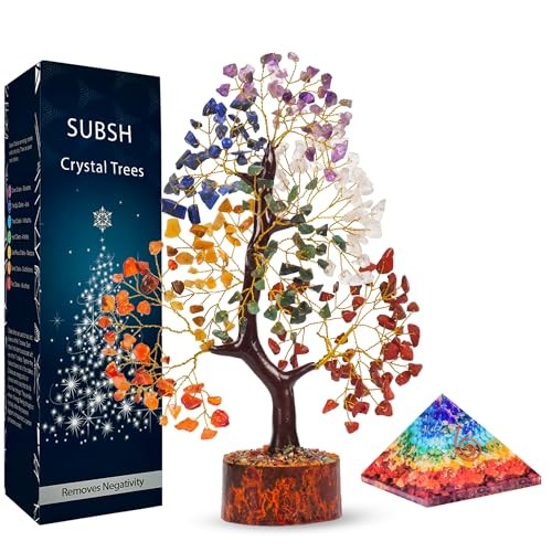 Seven Chakra Gemstone Tree With Seven Chakra Orgone Pyramid, Seven Chakra C2