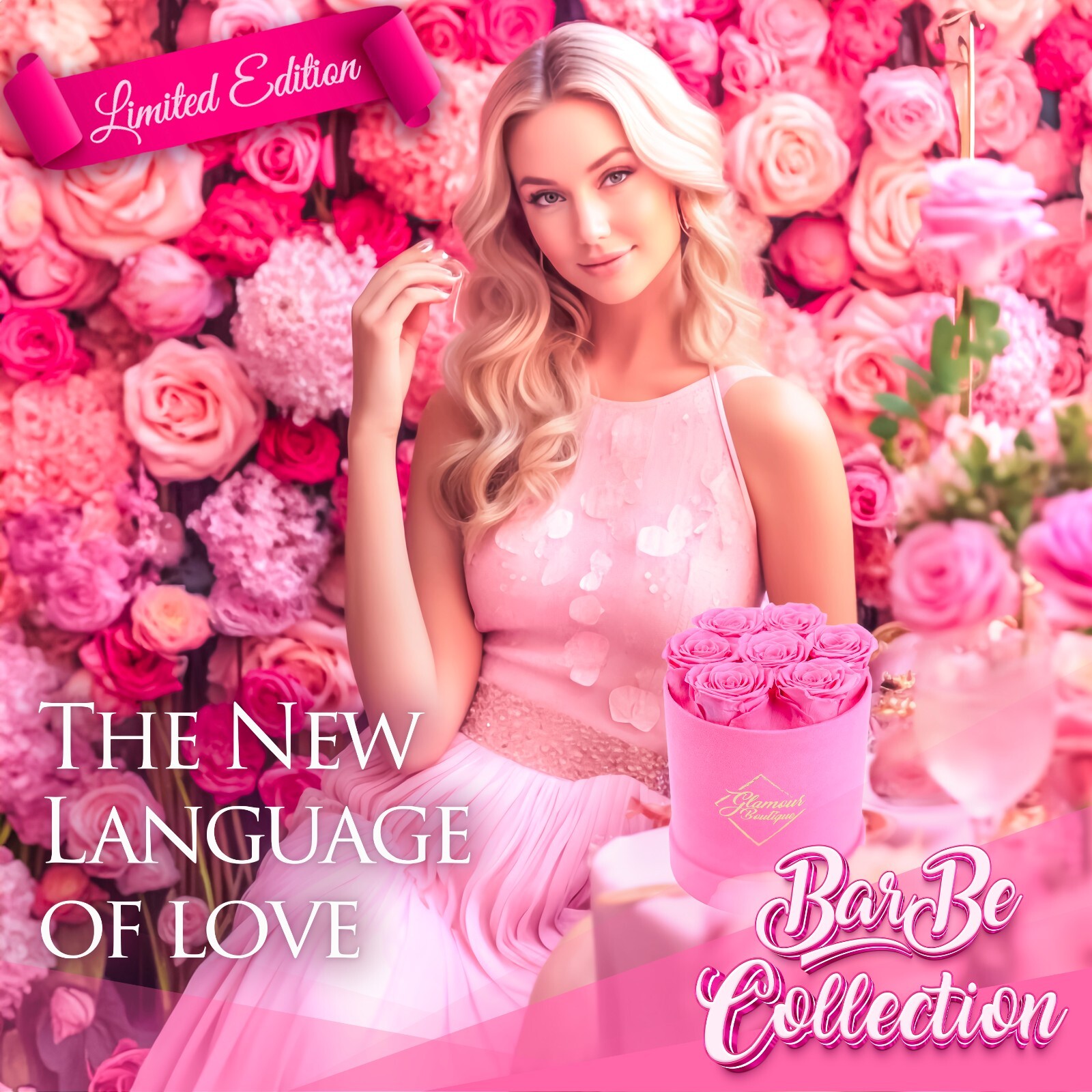 GLAMOUR BOUTIQUE Preserved roses in a box – Forever flowers Barbie Collection