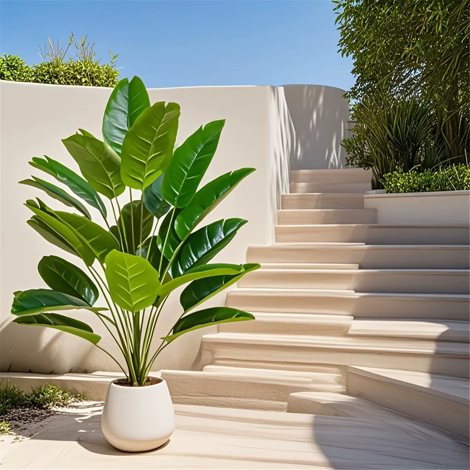 24 Leaves Extra Large Realistic Artificial Palm Plant High-End Tropical Display