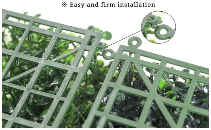 Artificial Boxwood Panels Faux Plant 24″x 16″ (24pc) 4-Layer Leaves Garden Fence
