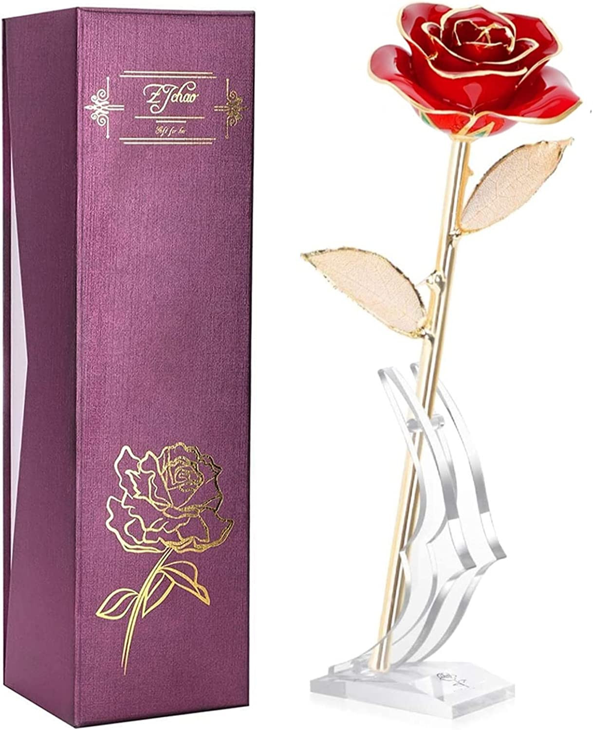 Eternal 24K Red Rose Gold Leaf – Perfect Gift for Any Occasion